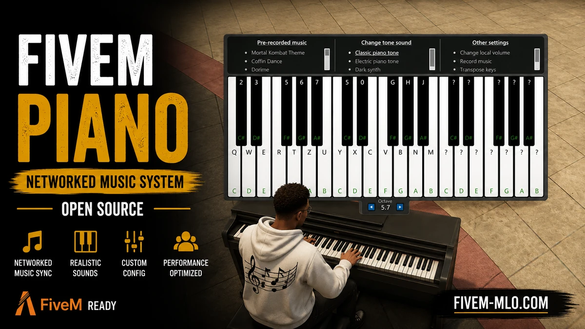 FiveM Piano | Networked Music System | Open Source
